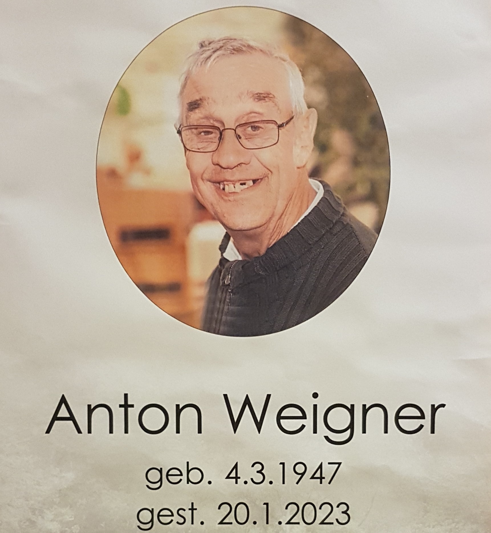 Nachruf Anton Weigner Fokus Mensch